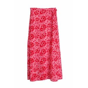 J.Crew Floral Maxi Skirt XXS Pink Red Wrap Style + BONUS Top